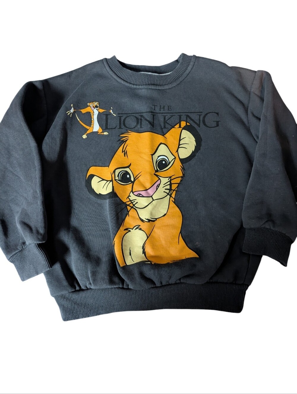 The Lion King Kids Black Sweatshirt with Simba Graphic